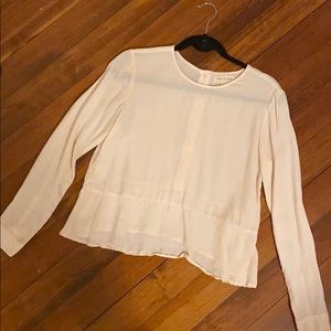 Linen blush blouse